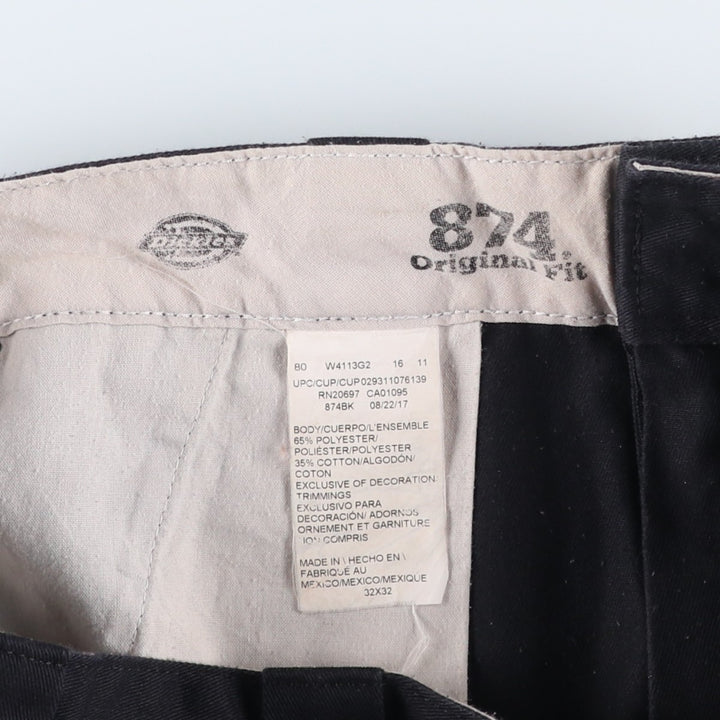 Dickies 874 Original Fit Work Pants, Men's, Size W31 polyester black type Vintage Second Hand