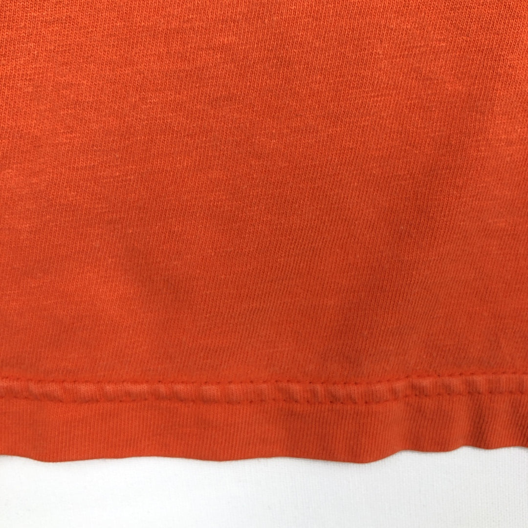 00'S Harley-Davidson Motorcycle Bike T-shirt Made in USA Men's XXL cotton orange type Vintage Second Hand