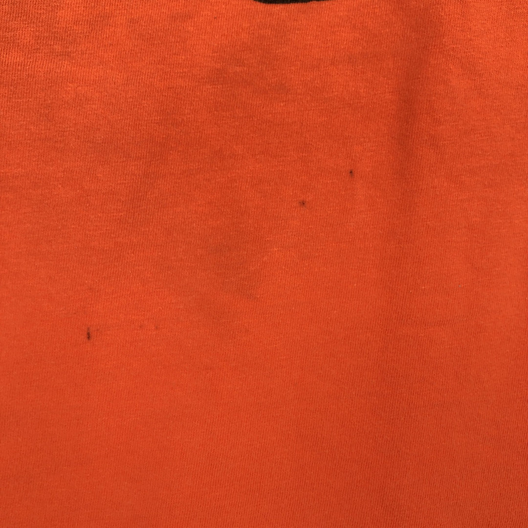 00'S Harley-Davidson Motorcycle Bike T-shirt Made in USA Men's XXL cotton orange type Vintage Second Hand