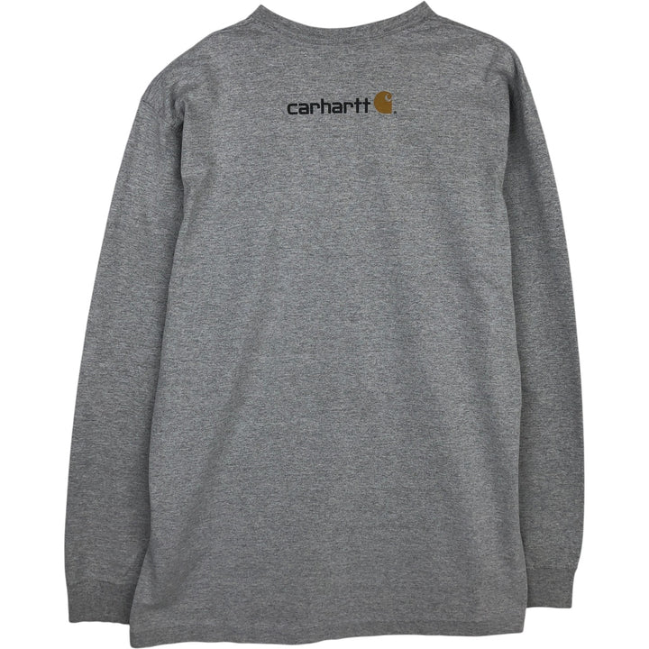 Carhartt long-sleeved T-shirt, men's size M cotton gray type Vintage Second Hand