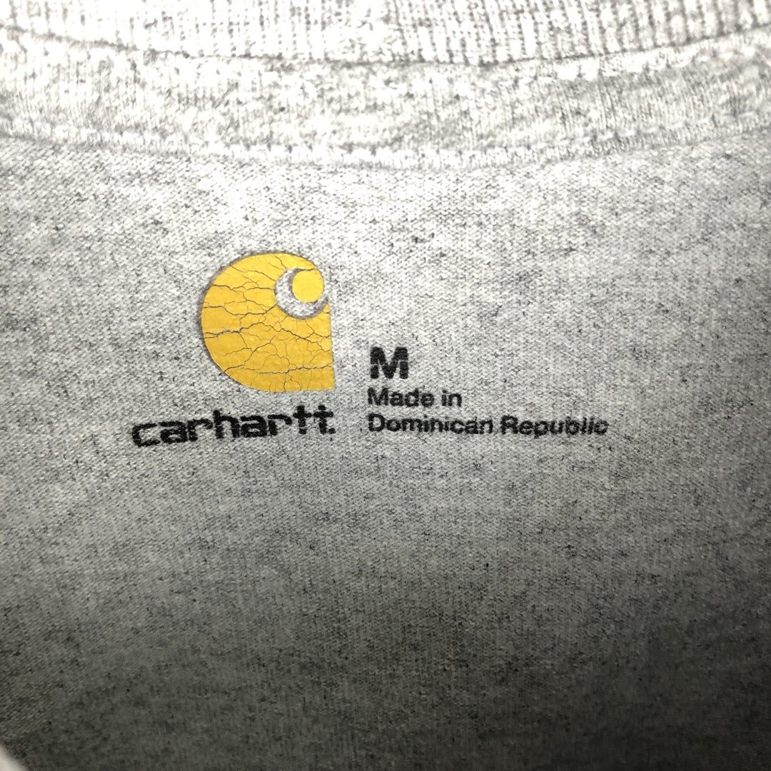 Carhartt long-sleeved T-shirt, men's size M cotton gray type Vintage Second Hand