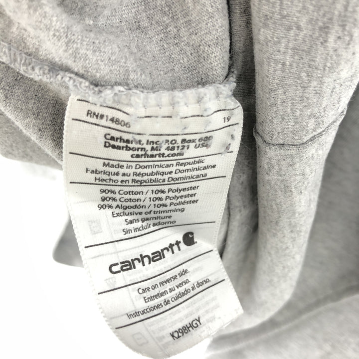 Carhartt long-sleeved T-shirt, men's size M cotton gray type Vintage Second Hand