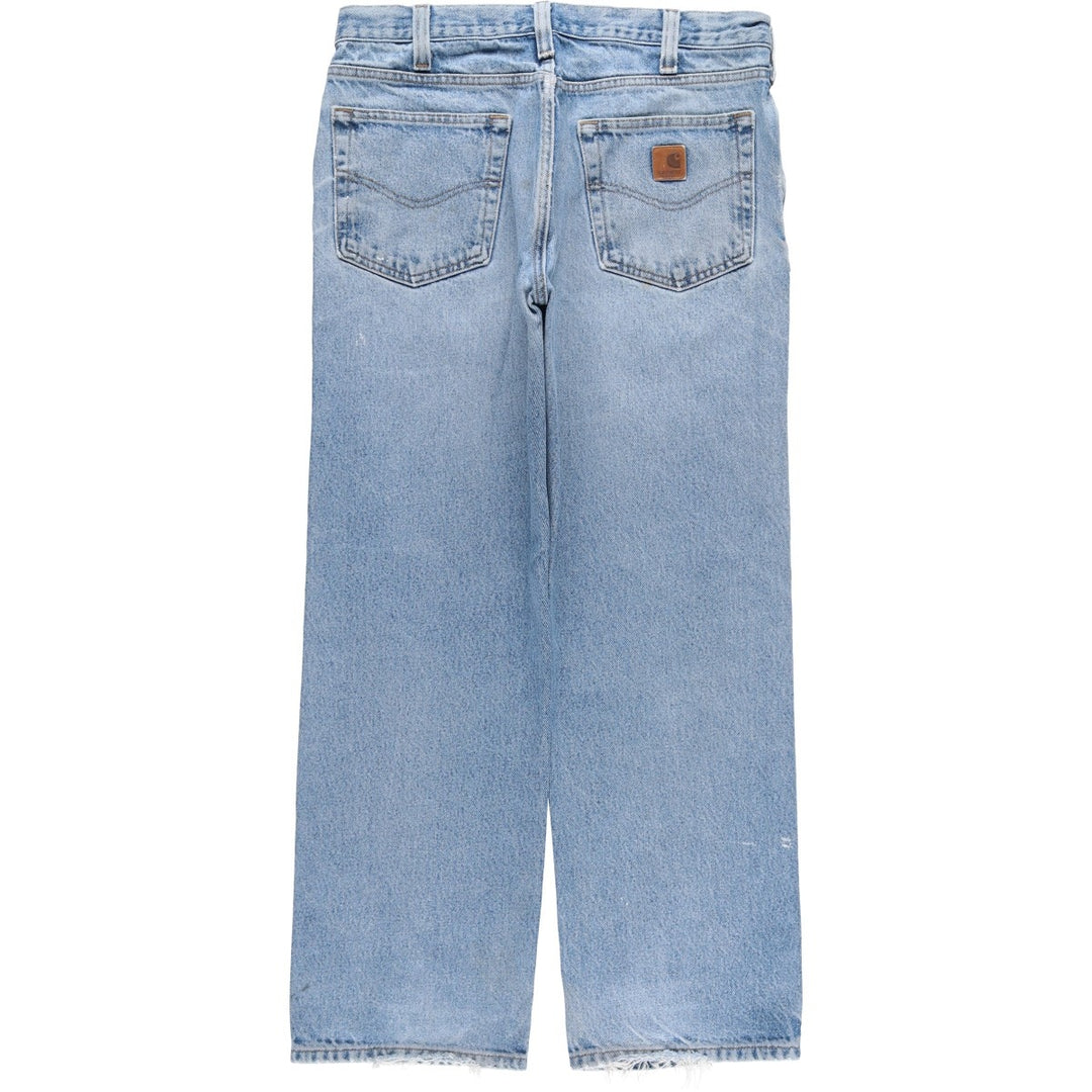 Carhartt Relaxed Fit Tapered Denim Pants for Men, W33 equivalent cotton blue type Vintage Second Hand