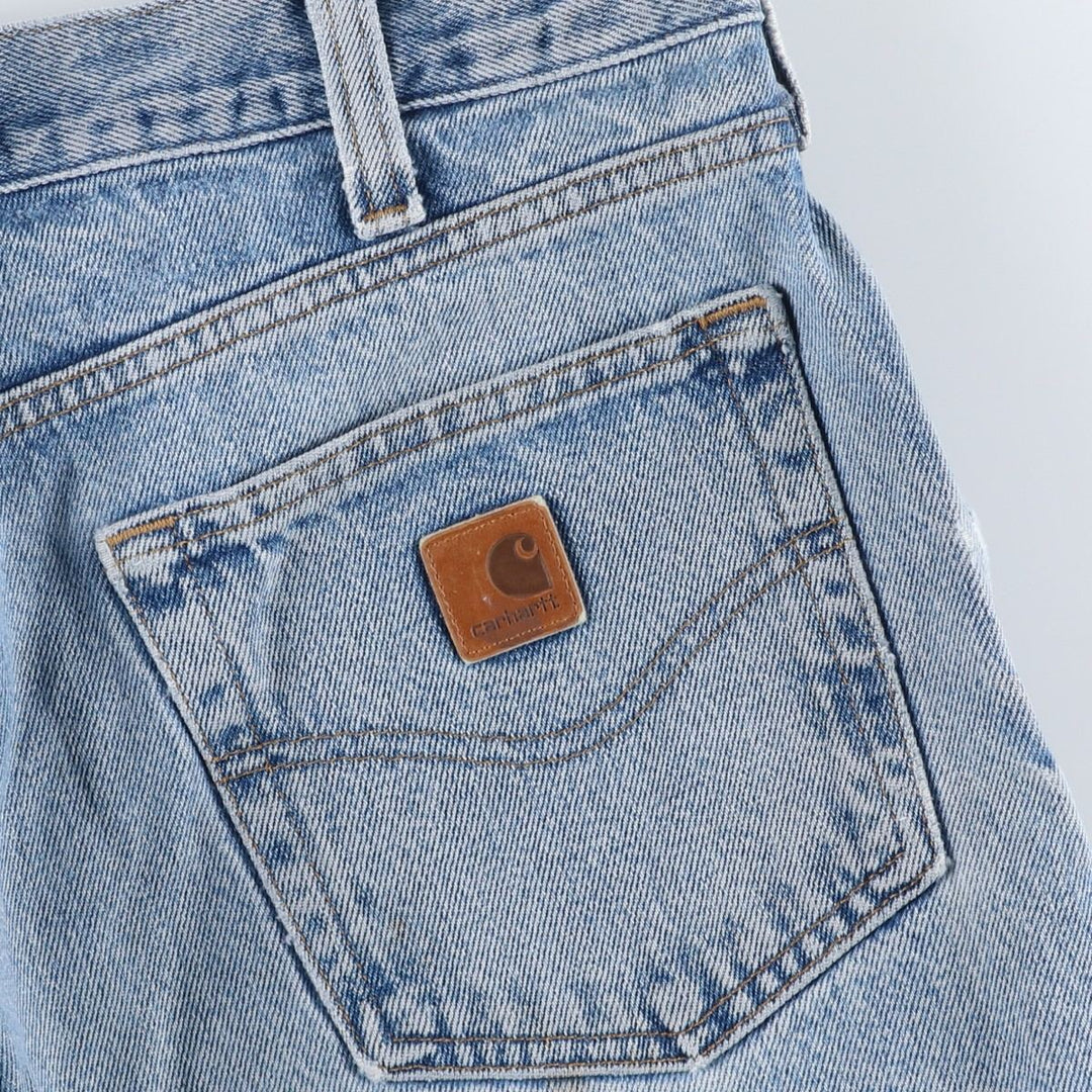 Carhartt Relaxed Fit Tapered Denim Pants for Men, W33 equivalent cotton blue type Vintage Second Hand