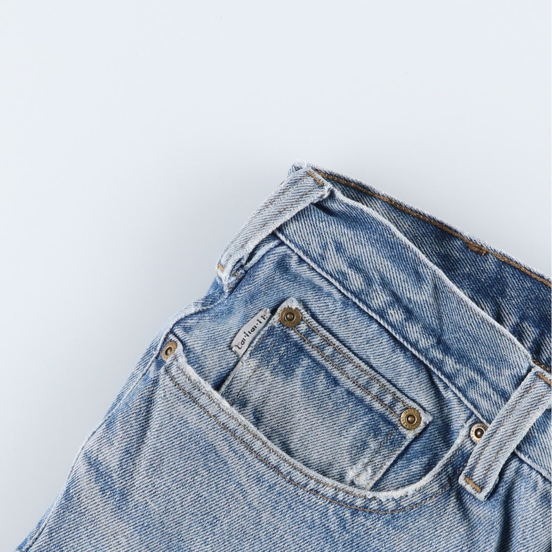 Carhartt Relaxed Fit Tapered Denim Pants for Men, W33 equivalent cotton blue type Vintage Second Hand