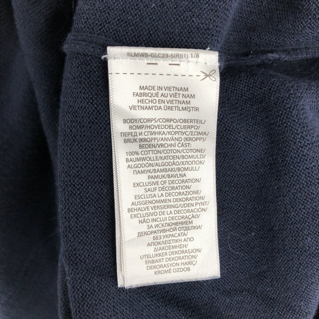 Ralph Lauren POLO RALPH LAUREN Cotton Knit Sweater Men's Size L Pima Cotton navy blue type Vintage Second Hand