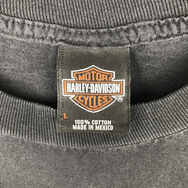 Harley-Davidson Motorcycle Bike T-shirt, Men's Size L cotton black type Vintage Second Hand