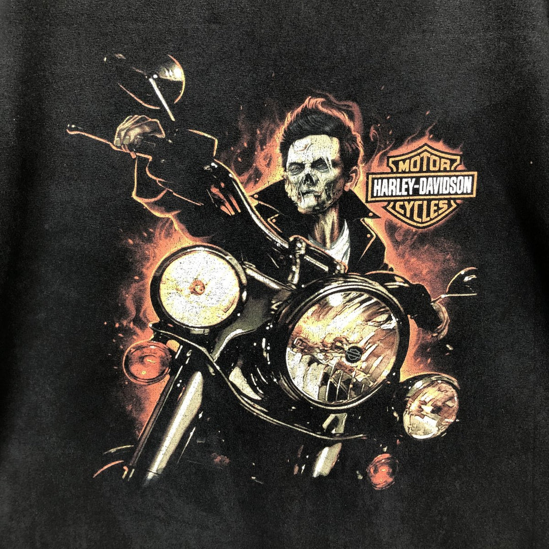 Harley-Davidson Motorcycle Bike T-shirt, Men's Size L cotton black type Vintage Second Hand