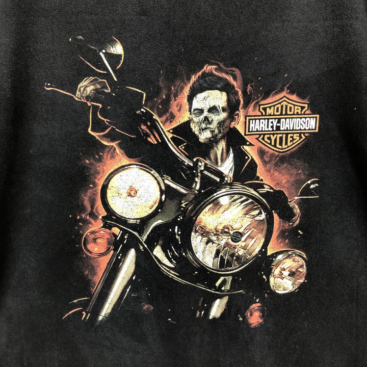 Harley-Davidson Motorcycle Bike T-shirt, Men's Size L cotton black type Vintage Second Hand