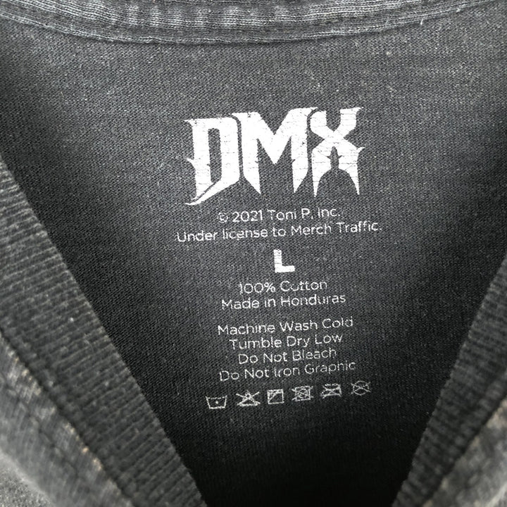 DMX Rap T-shirt, Men's L size cotton black type Vintage Second Hand