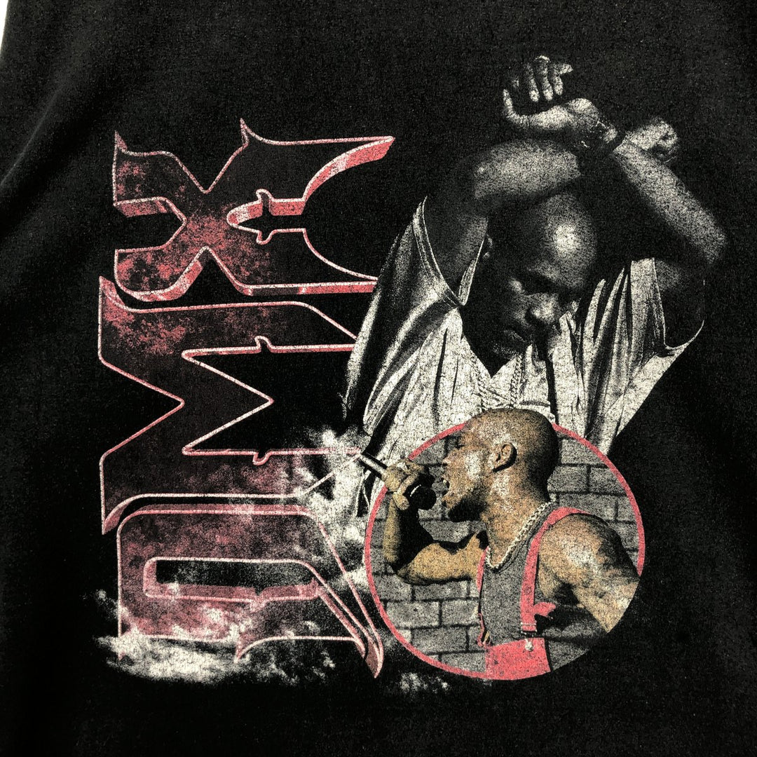 DMX Rap T-shirt, Men's L size cotton black type Vintage Second Hand