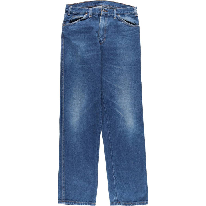 Dickies logo patch straight denim pants, men's size W34 cotton blue type Vintage Second Hand