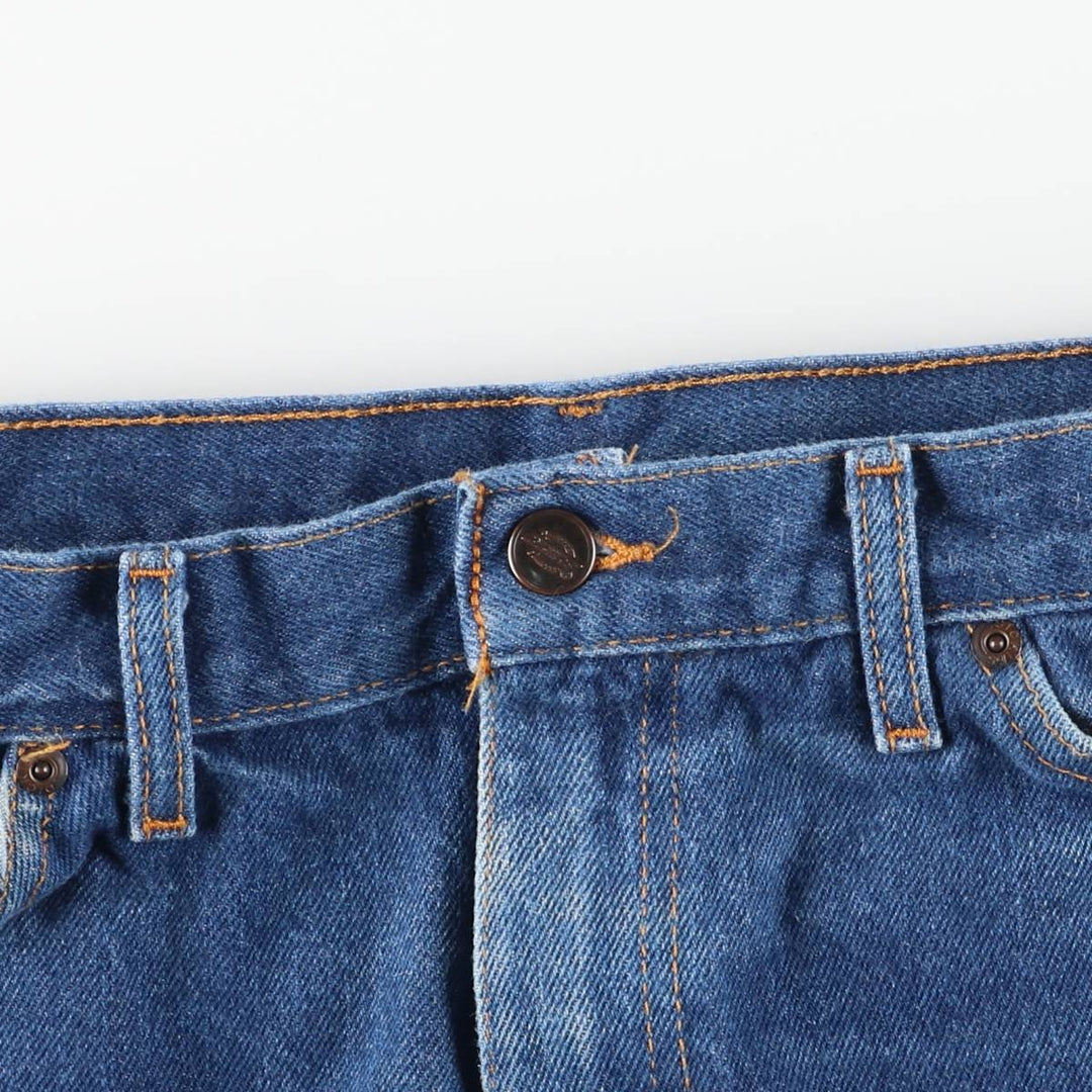 Dickies logo patch straight denim pants, men's size W34 cotton blue type Vintage Second Hand