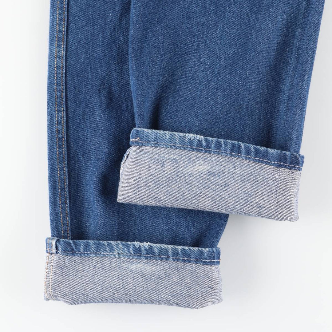 Dickies logo patch straight denim pants, men's size W34 cotton blue type Vintage Second Hand