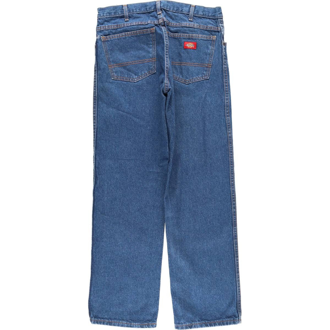 Dickies tapered denim pants for men, equivalent to W33 cotton blue type Vintage Second Hand