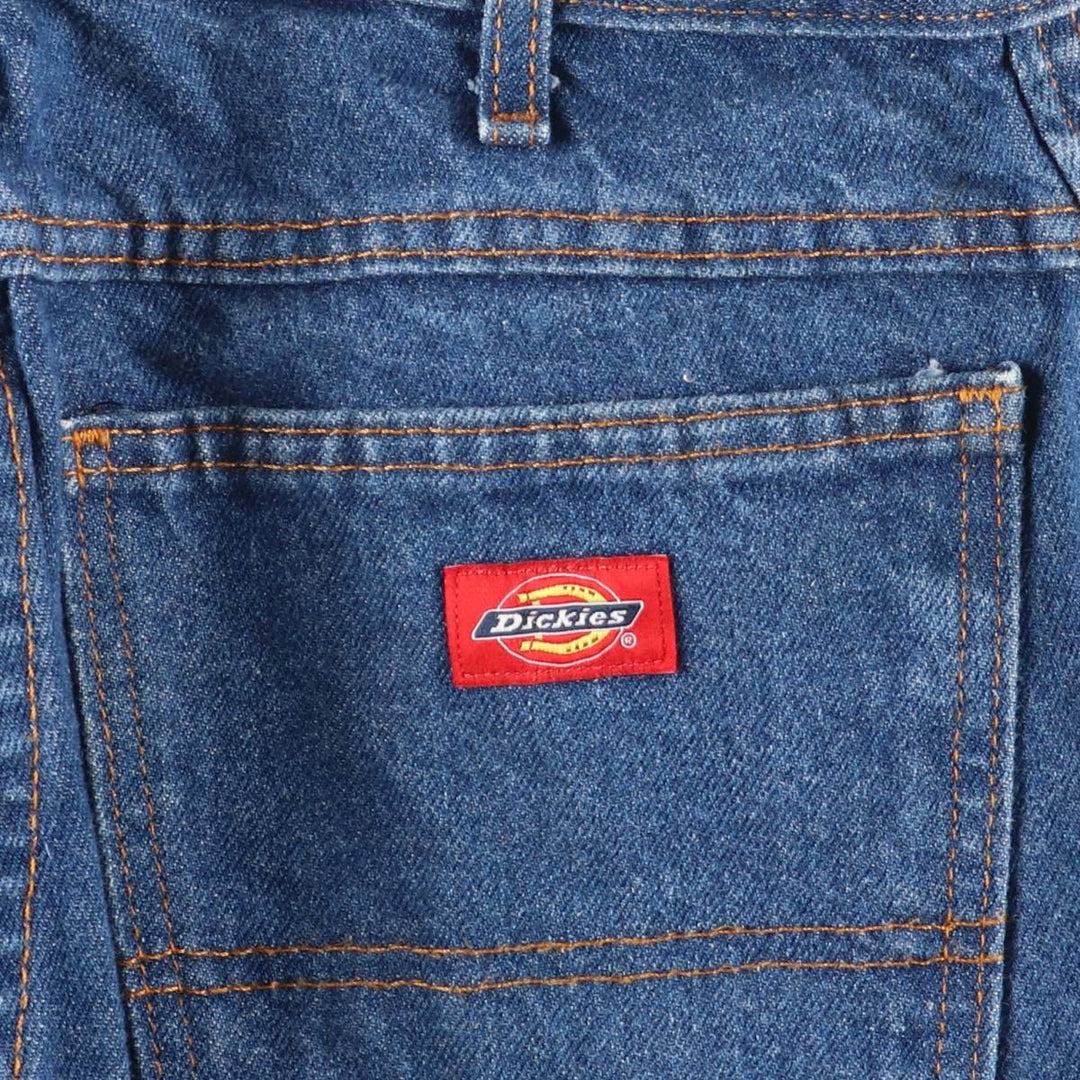 Dickies tapered denim pants for men, equivalent to W33 cotton blue type Vintage Second Hand