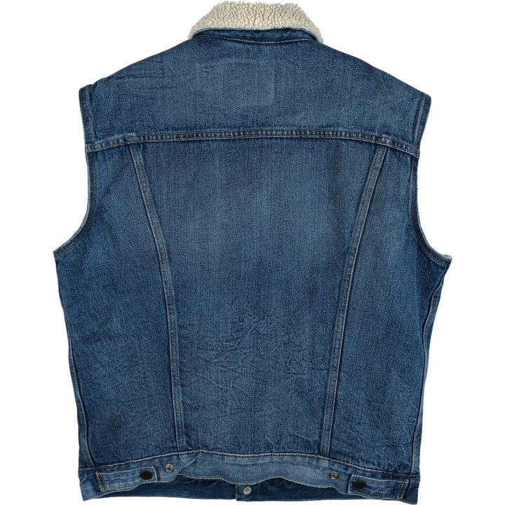 Levi's denim boa vest, men's size L unclear blue type Vintage Second Hand