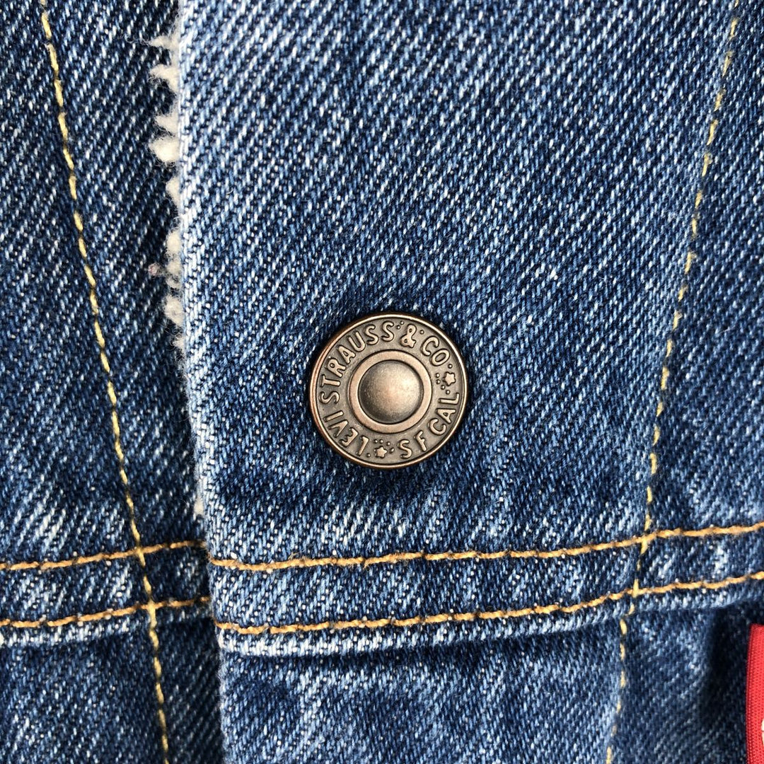 Levi's denim boa vest, men's size L unclear blue type Vintage Second Hand