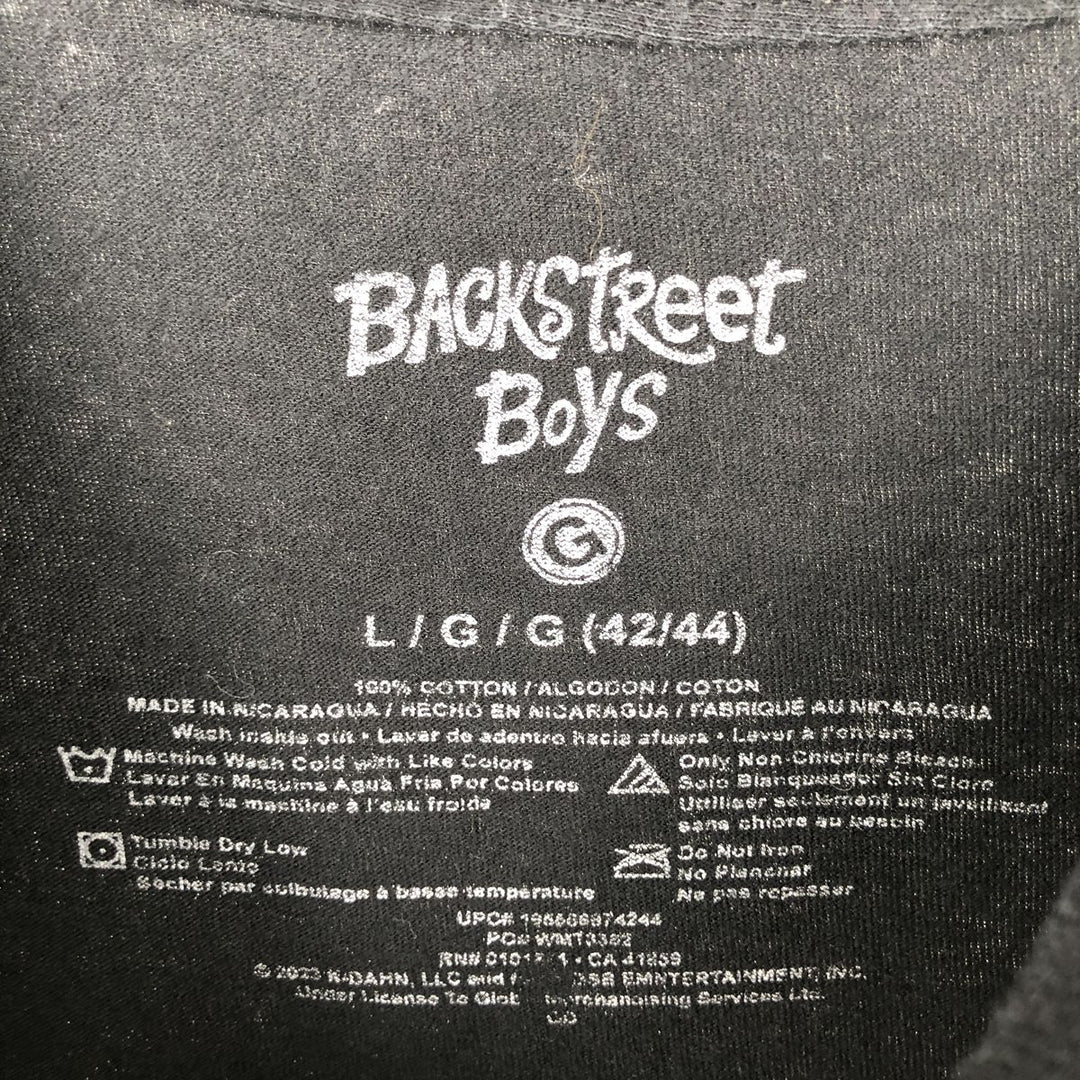 BACK STREET BOYS Backstreet Boys Band T-Shirt, Men's Size L cotton black type Vintage Second Hand