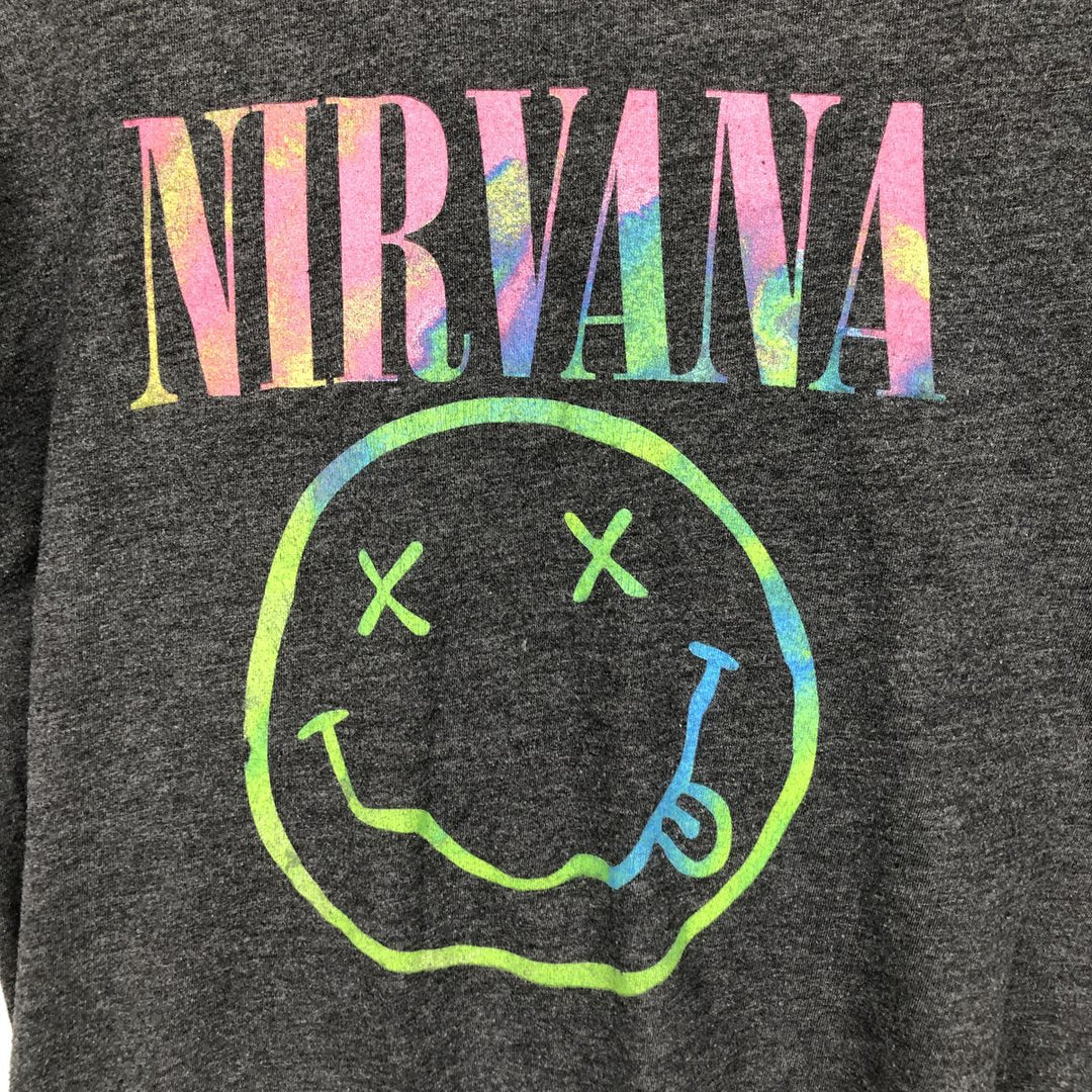 NIRVANA Nirvana Band T-shirt, Band T, Men's L size unclear Charcoal Vintage Second Hand