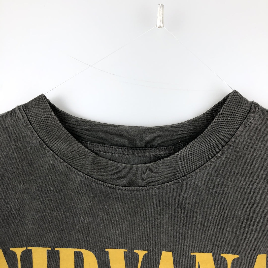 NIRVANA Nirvana Band T-shirt, Band T, Men's M size cotton Charcoal Vintage Second Hand