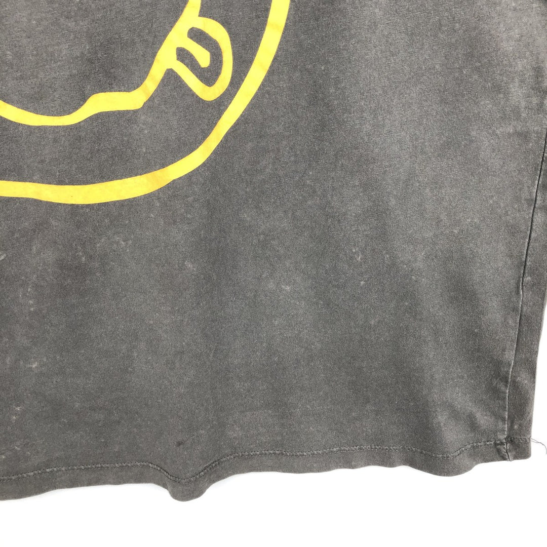 NIRVANA Nirvana Band T-shirt, Band T, Men's M size cotton Charcoal Vintage Second Hand