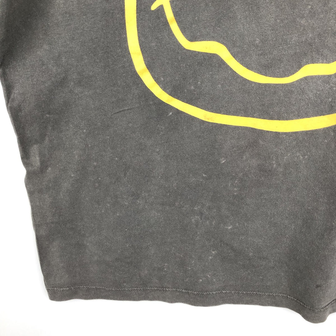 NIRVANA Nirvana Band T-shirt, Band T, Men's M size cotton Charcoal Vintage Second Hand