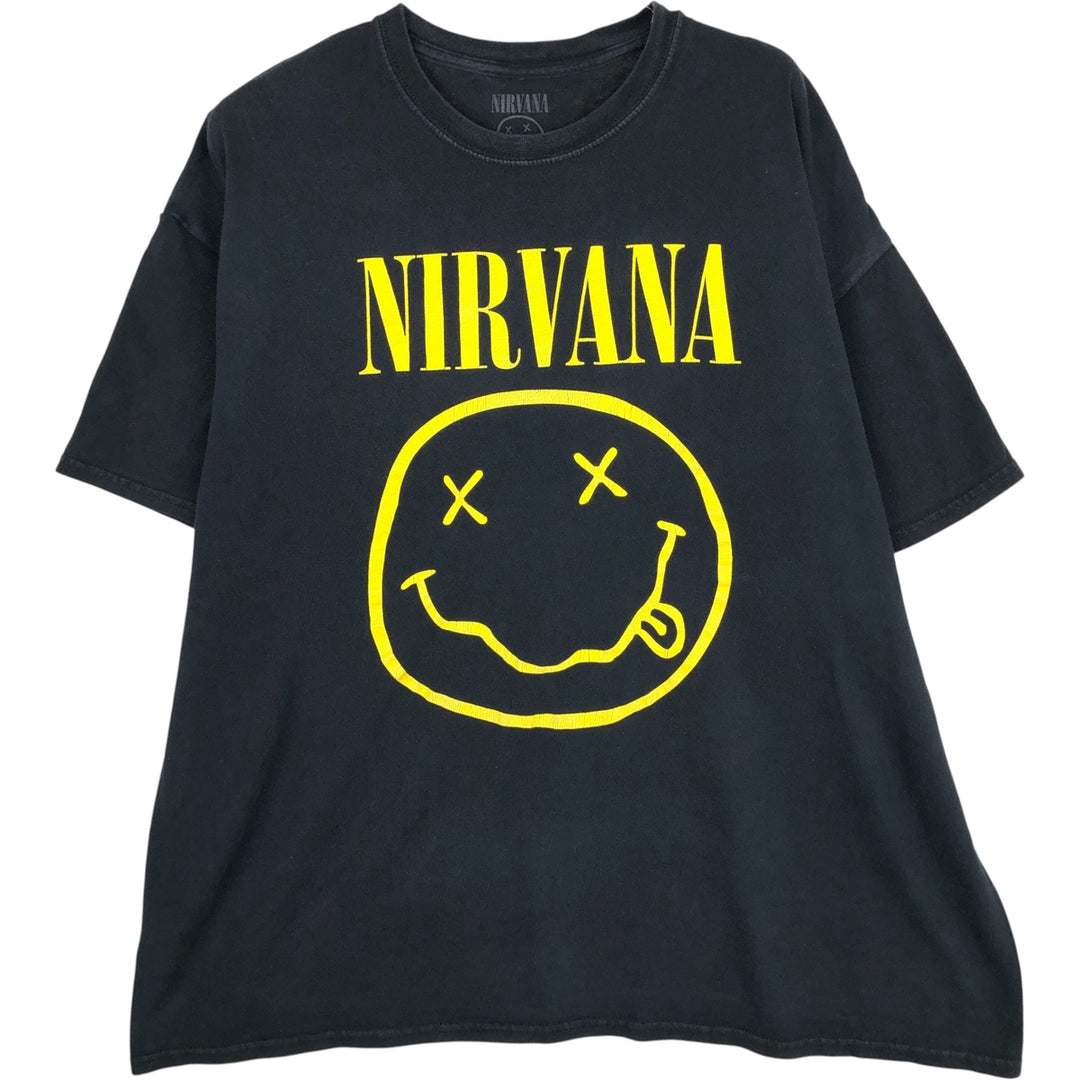 NIRVANA Nirvana Band T-shirt, Band T, Men's XXL cotton black type Vintage Second Hand