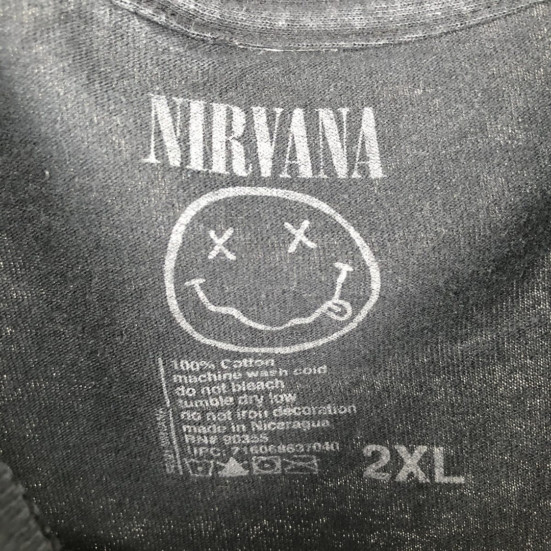 NIRVANA Nirvana Band T-shirt, Band T, Men's XXL cotton black type Vintage Second Hand