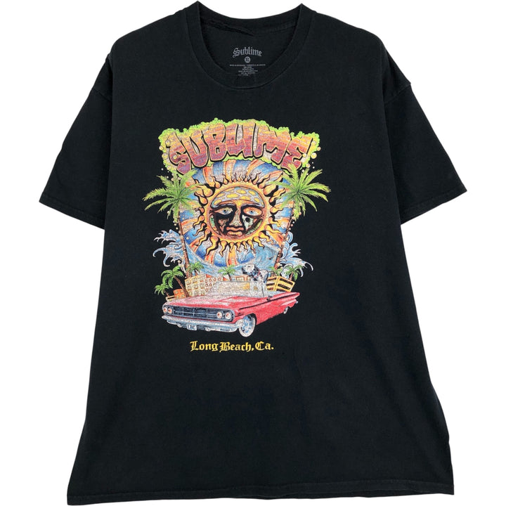 SUBLIME Band T-shirt, Men's XL size cotton black type Vintage Second Hand