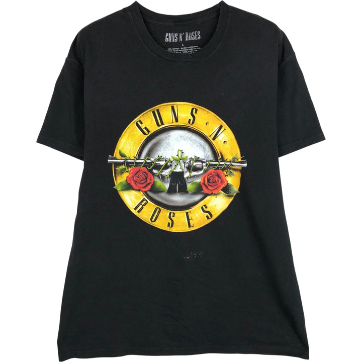 GUNS N' ROSES Guns N' Roses Band T-shirt Band T Men's L size cotton black type Vintage Second Hand