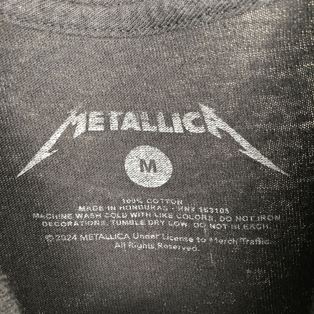 Metallica Band T-shirt, Band T, Men's M size cotton black type Vintage Second Hand
