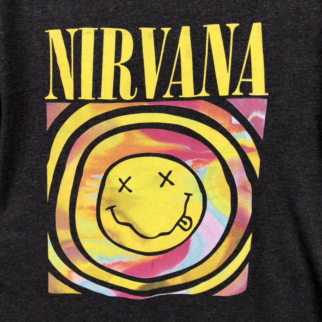 NIRVANA Nirvana Band T-shirt, Band T, Men's M size cotton Charcoal Vintage Second Hand