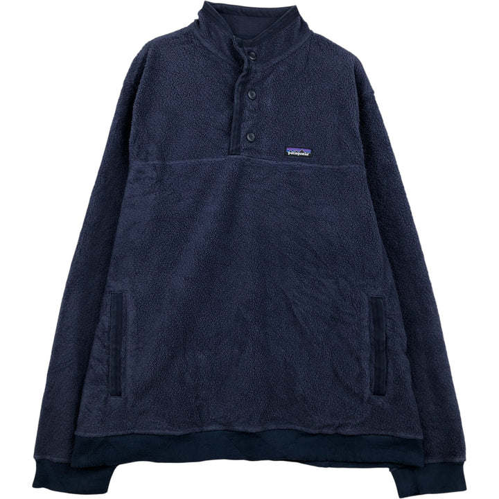Patagonia Shearling Button Pullover 26140FA20 Half-Button Fleece Pullover, Men's XL recycled polyester navy blue type Vintage Second Hand