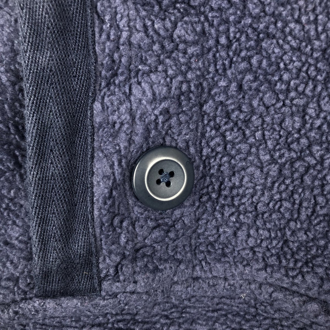 Patagonia Shearling Button Pullover 26140FA20 Half-Button Fleece Pullover, Men's XL recycled polyester navy blue type Vintage Second Hand