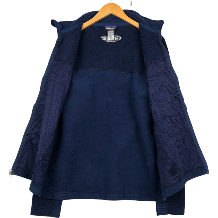 Patagonia Simple Synchilla Jacket (25098FA14) Google Fleece Jacket, Men's Medium polyester navy blue type Vintage Second Hand