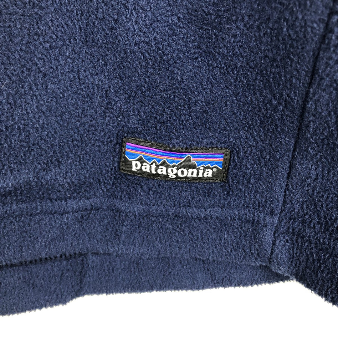 Patagonia Simple Synchilla Jacket (25098FA14) Google Fleece Jacket, Men's Medium polyester navy blue type Vintage Second Hand