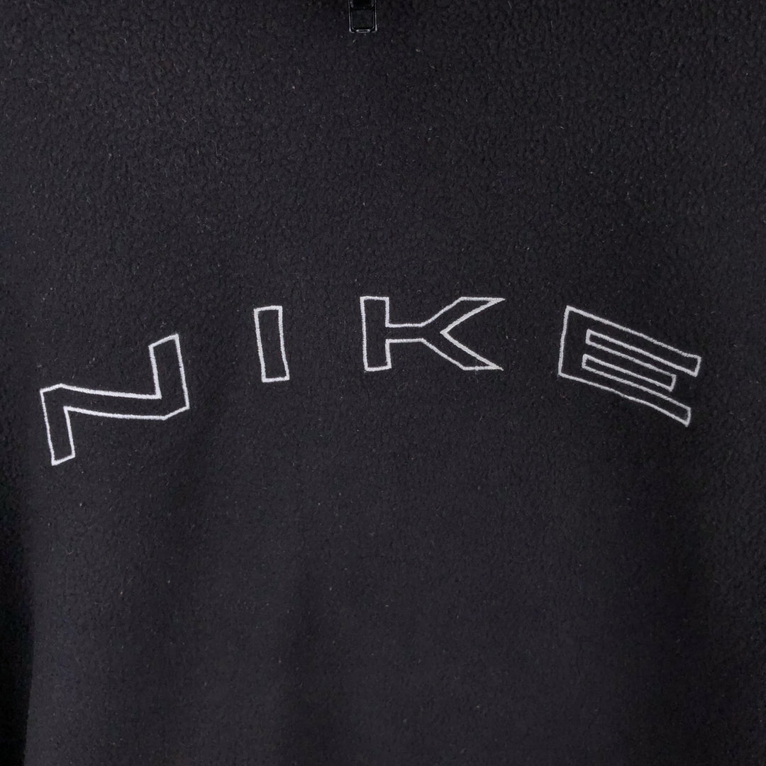 90s-00'S Vintage Nike Half-Zip Fleece Pullover, Men's Size Medium polyester black type Vintage Second Hand