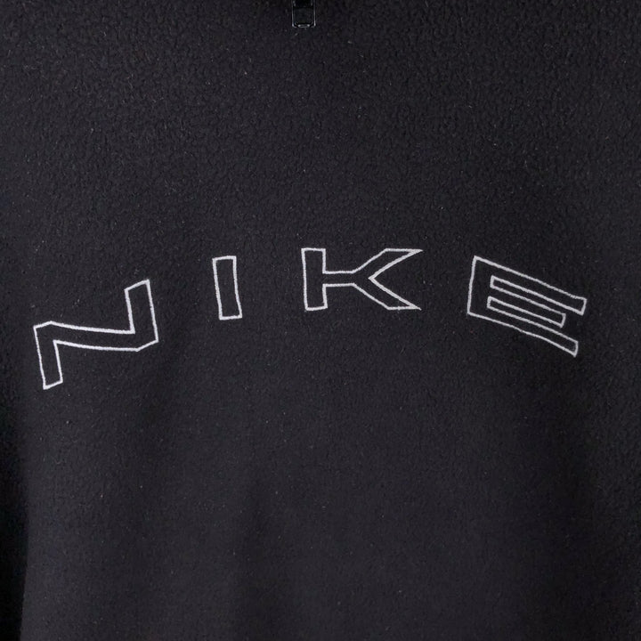90s-00'S Vintage Nike Half-Zip Fleece Pullover, Men's Size Medium polyester black type Vintage Second Hand