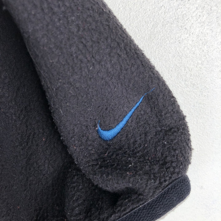 90s-00'S Vintage Nike Half-Zip Fleece Pullover, Men's Size Medium polyester black type Vintage Second Hand