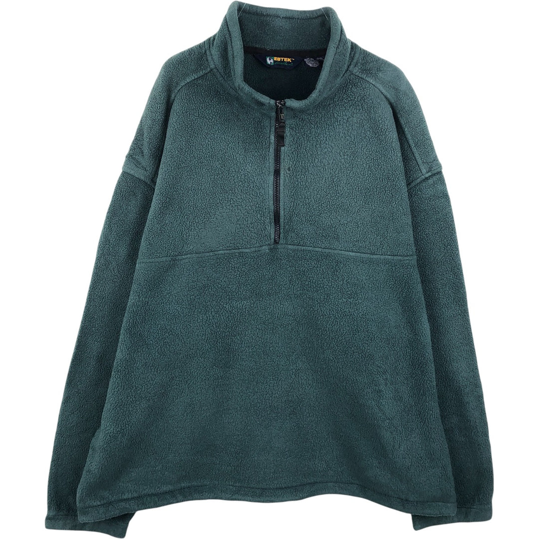 Vintage 90'S Eddie Bauer EBTEK Half-Zip Fleece Pullover, Men's XL polyester green type Vintage Second Hand