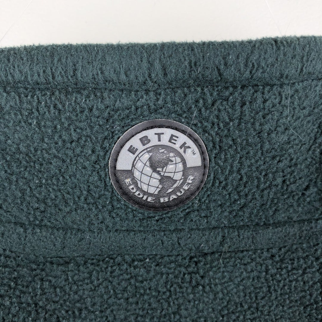 Vintage 90'S Eddie Bauer EBTEK Half-Zip Fleece Pullover, Men's XL polyester green type Vintage Second Hand