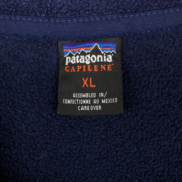 2000'S Patagonia CAPILENE 43472 Half-Zip Fleece Pullover, Men's Size XL (approx.) polyester navy blue type Vintage Second Hand