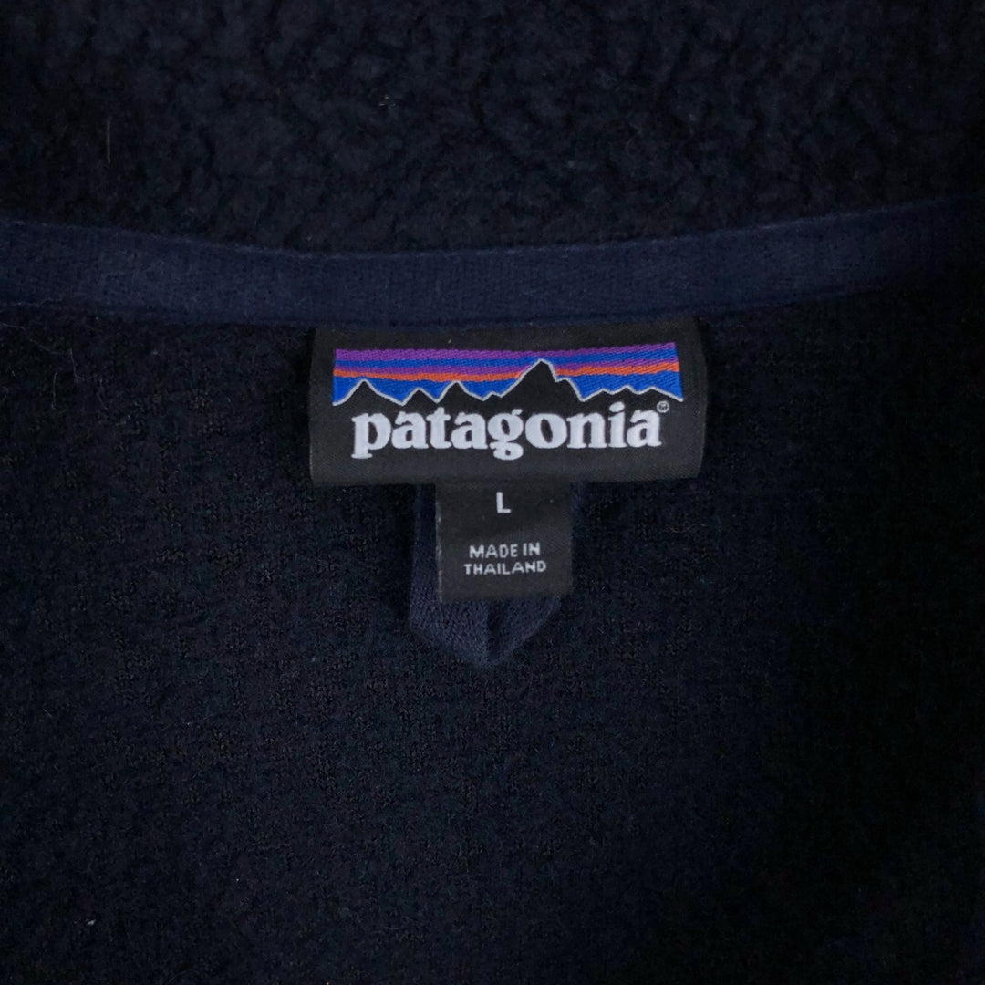 Patagonia Woolester Fleece Pullover 26940FA18 Half-Zip Fleece Pullover, Men's Size L polyester navy blue type Vintage Second Hand