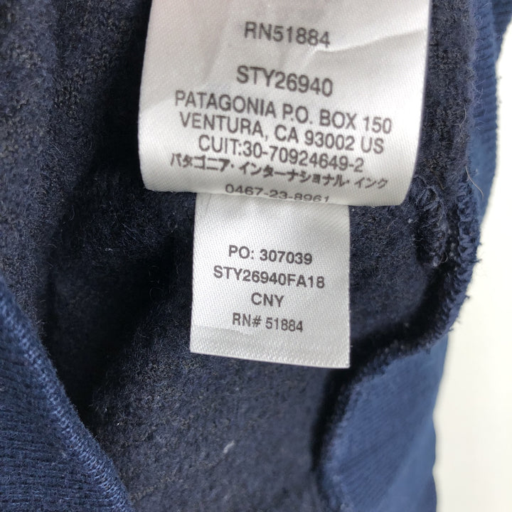Patagonia Woolester Fleece Pullover 26940FA18 Half-Zip Fleece Pullover, Men's Size L polyester navy blue type Vintage Second Hand
