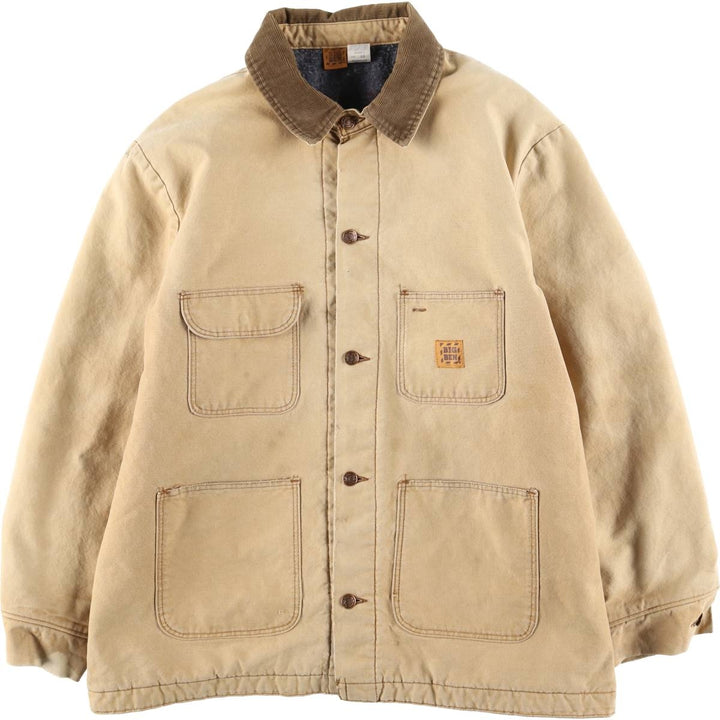 Vintage 1980'S Big Ben Michigan Chore Coat Duck Coverall, Made in USA, Men's XXL cotton beige type brown Vintage Second Hand
