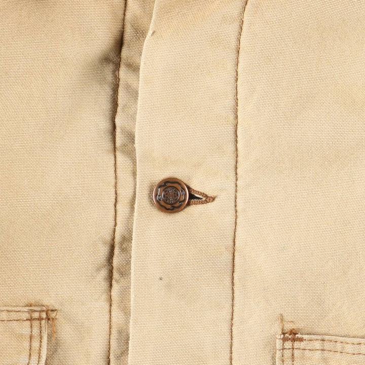 Vintage 1980'S Big Ben Michigan Chore Coat Duck Coverall, Made in USA, Men's XXL cotton beige type brown Vintage Second Hand