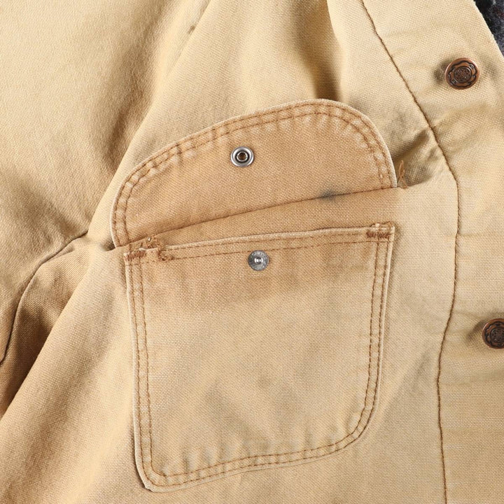Vintage 1980'S Big Ben Michigan Chore Coat Duck Coverall, Made in USA, Men's XXL cotton beige type brown Vintage Second Hand
