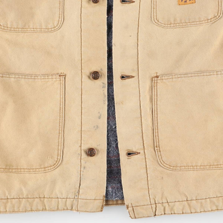 Vintage 1980'S Big Ben Michigan Chore Coat Duck Coverall, Made in USA, Men's XXL cotton beige type brown Vintage Second Hand