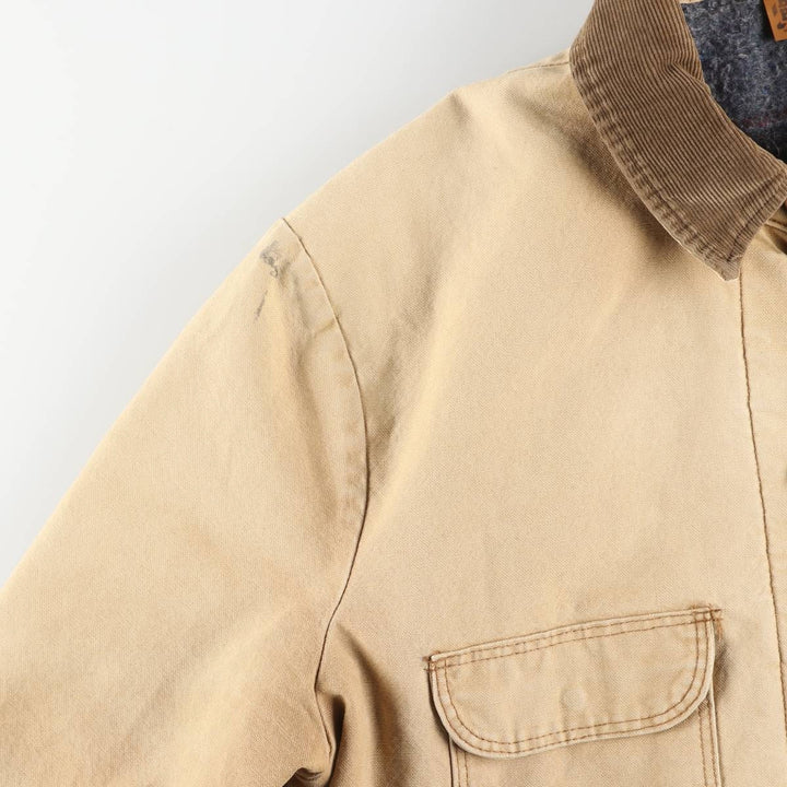 Vintage 1980'S Big Ben Michigan Chore Coat Duck Coverall, Made in USA, Men's XXL cotton beige type brown Vintage Second Hand